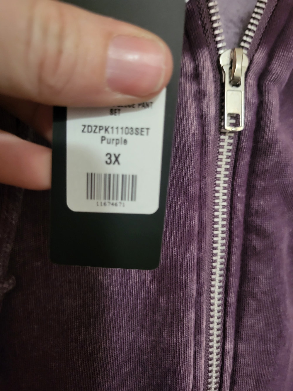 Fashion Nova On The Go Washed Fleece Cropped Zip-Up Hoodie - Purple / 3X - Picture 2 of 7